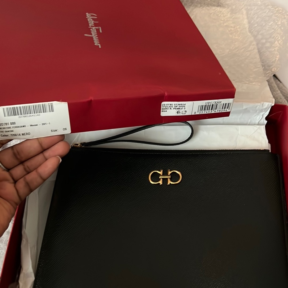 Salvatore Ferragamo Gancini Wristlet/Clutch